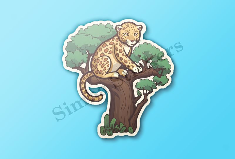 Leopard sitting in a tree