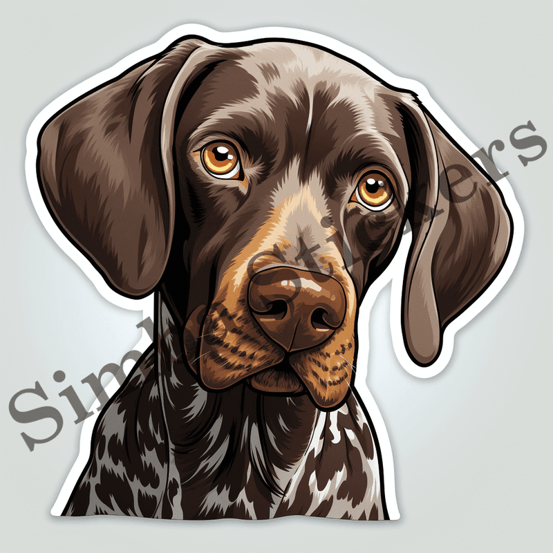 German Shorthaired Pointer dogs looking sorry, image set, 10 images