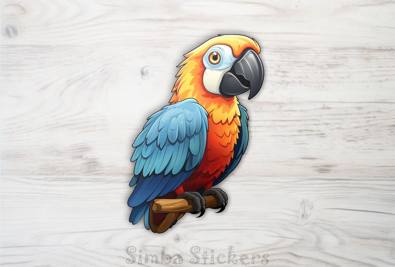 Parrot perching, h0bisu