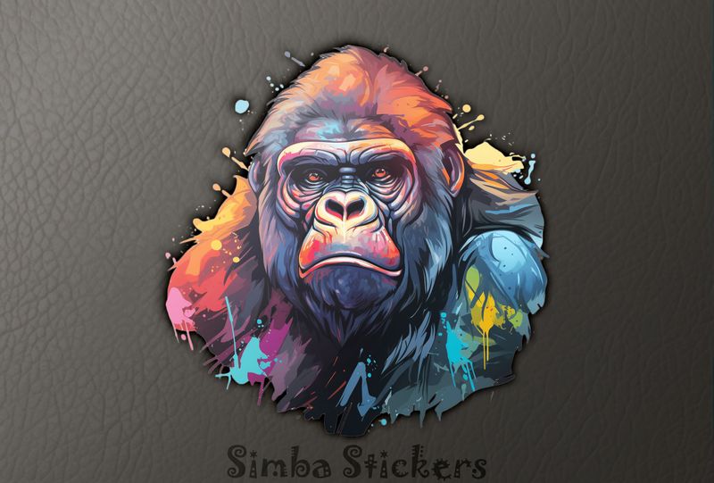 Gorilla with dramatic background, 6kz1ti