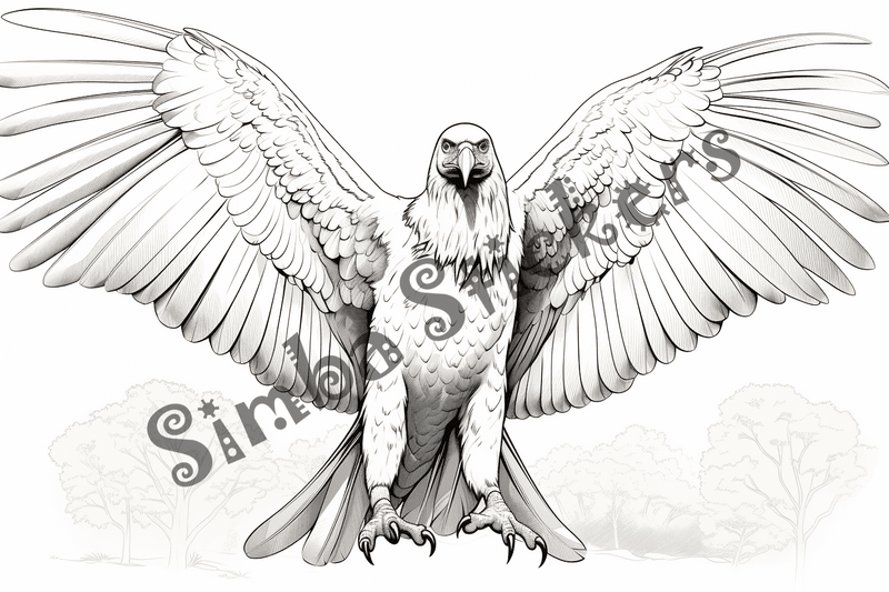Colouring pages, bundle of vultures 2, 25 images, nffnc2
