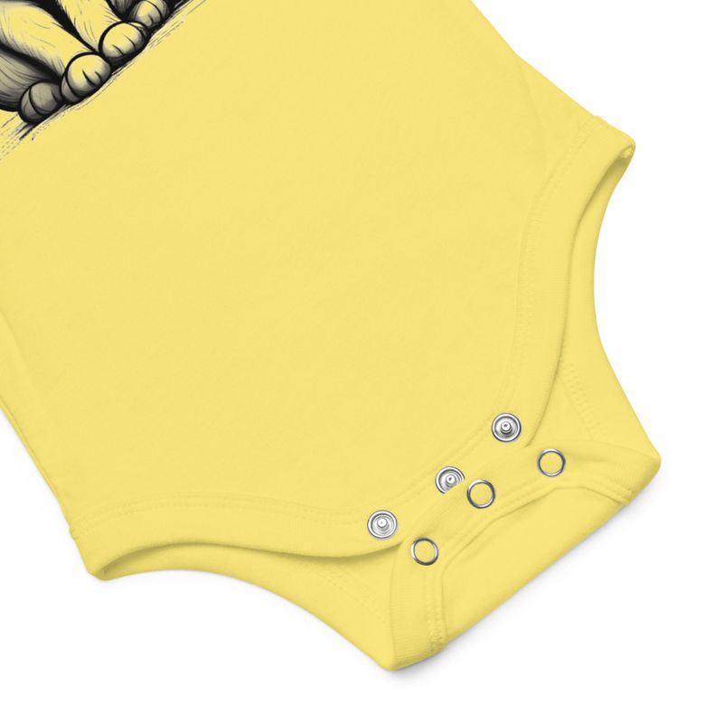 Baby Short Sleeve One Piece, 3-24 Months, Cat kitten sitting up, looking cute