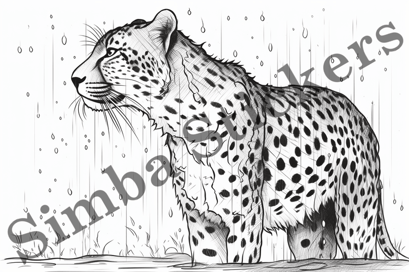 Colouring pages, Bundle of cheetahs, 25 images