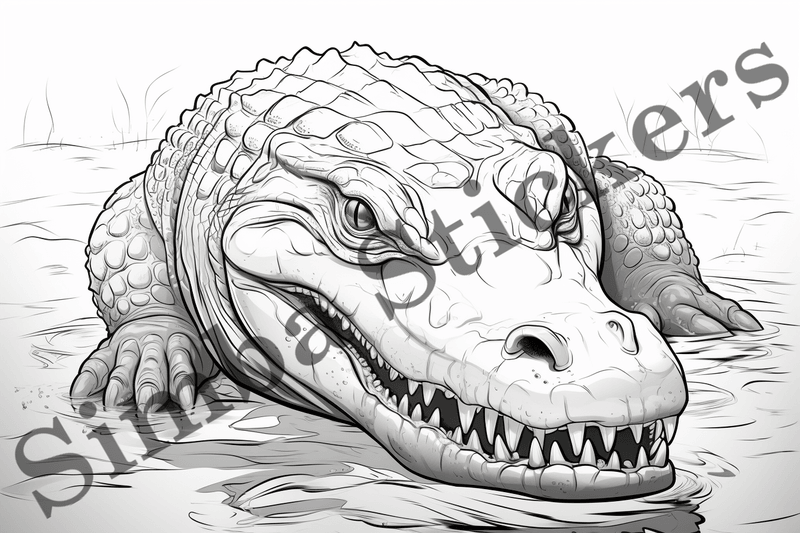 Colouring pages, Bundle of crocodiles, 25 images
