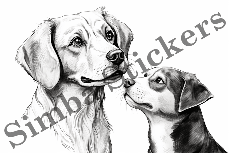 Colouring pages, Bundle of dogs, 25 images