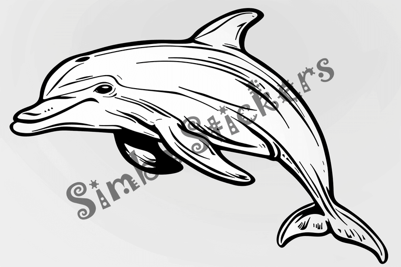 Colouring pages, bundle of dolphins, 25 images