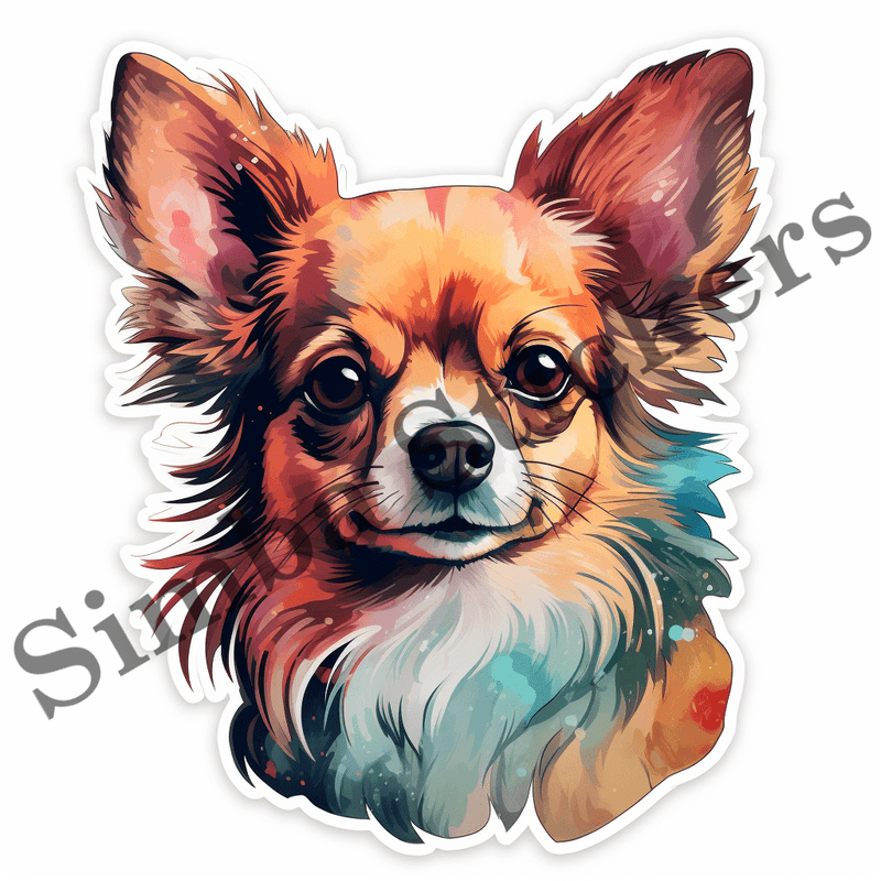 Chihuahua dogs, watercolour, image set, 10 images