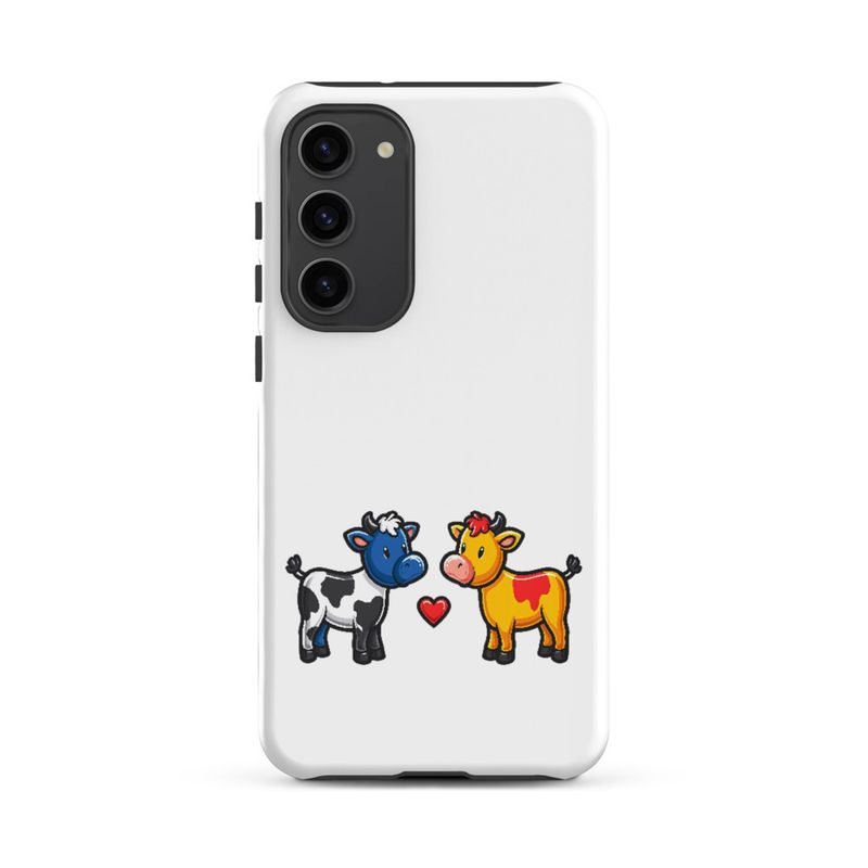 Tough Case for Samsung, Cattle, bull and cow in love, both colourful, zbyzzs