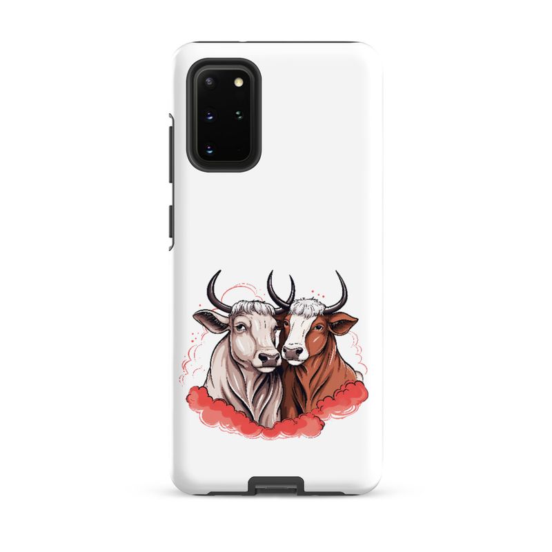 Tough Case for Samsung, Bull and cow, romantic, reddish clouds, qoucds