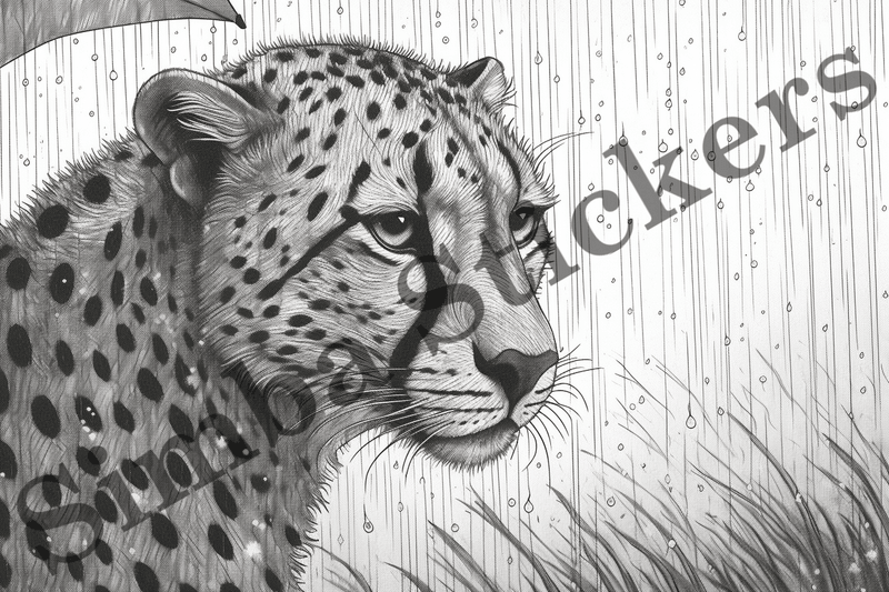 Colouring pages, Bundle of cheetahs, 10 images