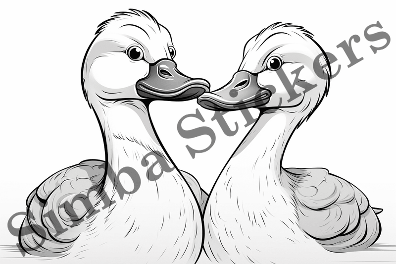 Colouring pages, Bundle of ducks, 10 images