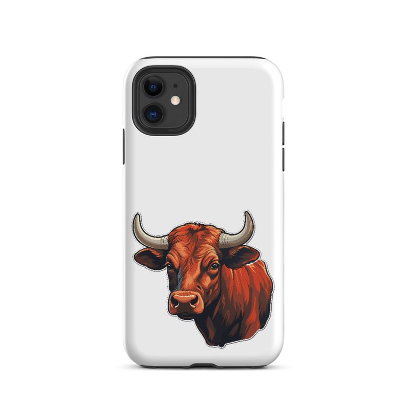 Tough Case for iPhone, Bull face, partial side view, bpor80