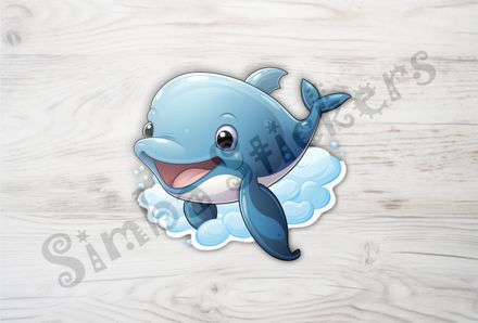 Happy chubby whale