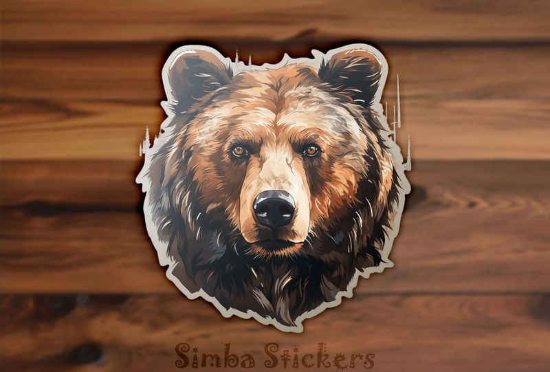 Bear with soulful gaze, watercolour, cxsnhb