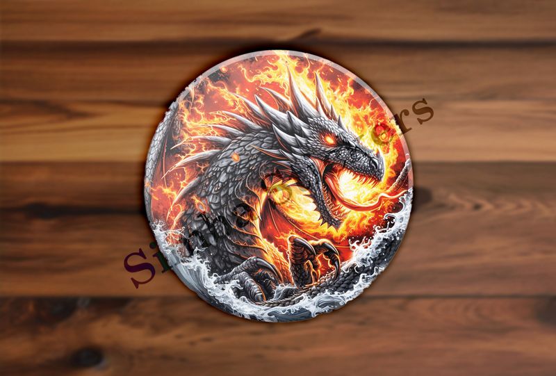 Black dragon, rising out of the water