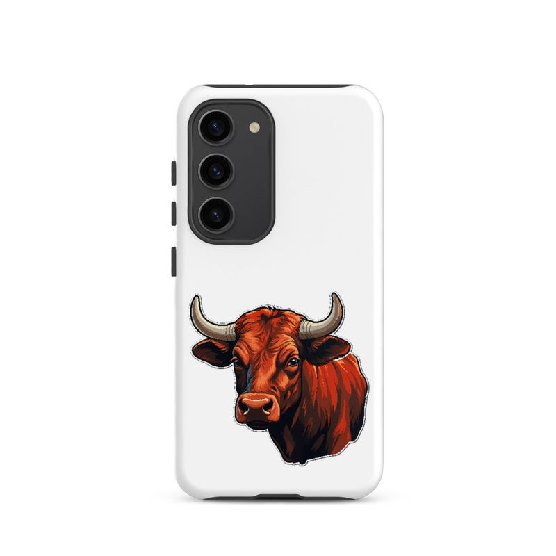 Tough Case for Samsung, Bull face, partial side view, bpor80