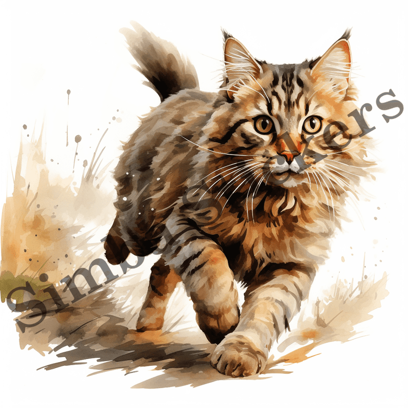 Cats running image set, 10 images