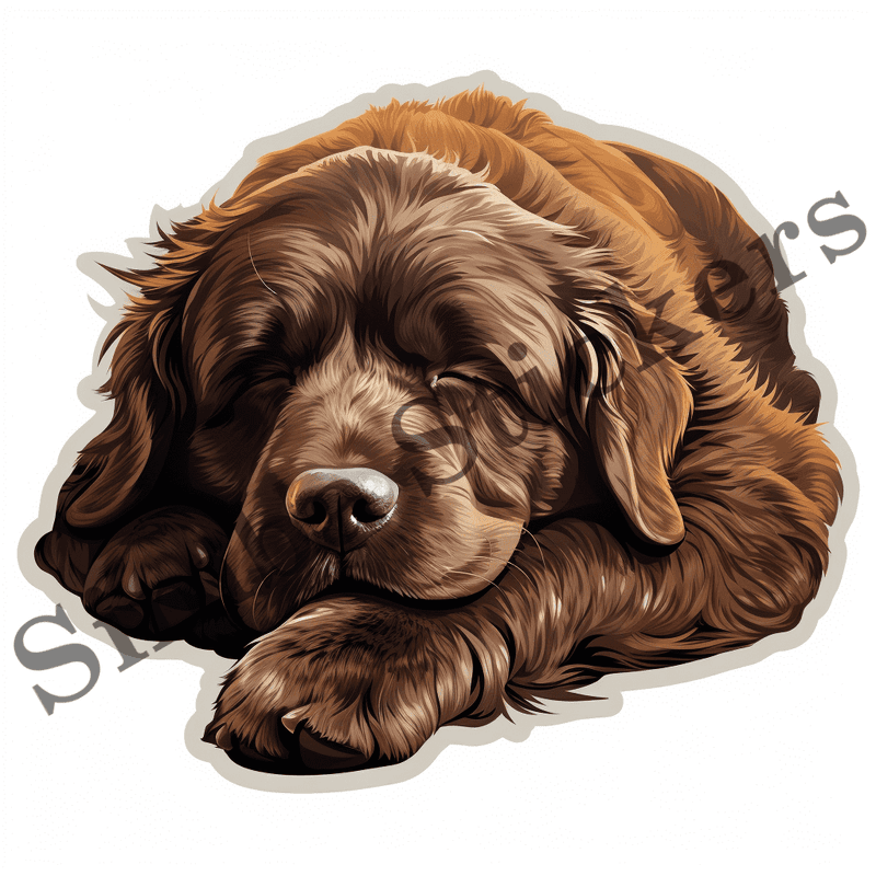 Newfoundland dogs sleeping, image set, 10 images