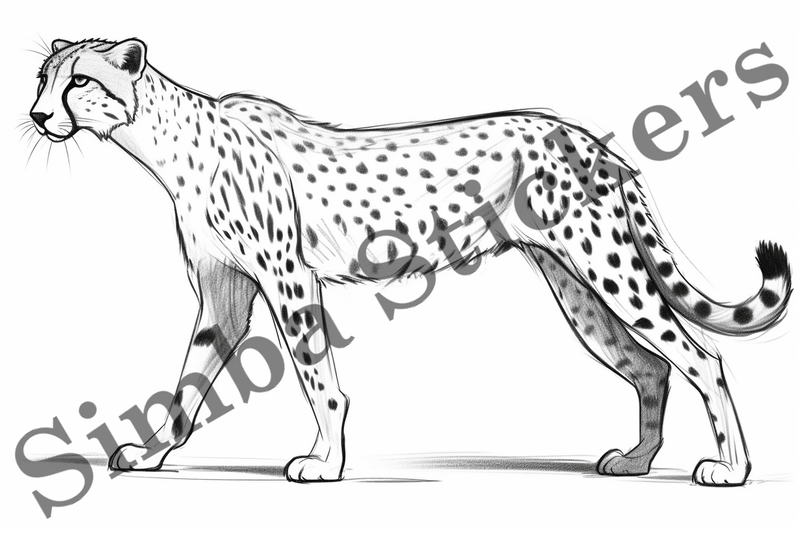Colouring pages, Bundle of cheetahs, 25 images