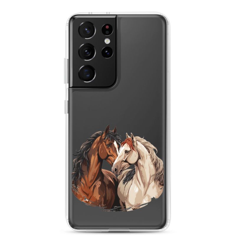 Clear Case for Samsung, Horses nose-to-nose, jbgjpy