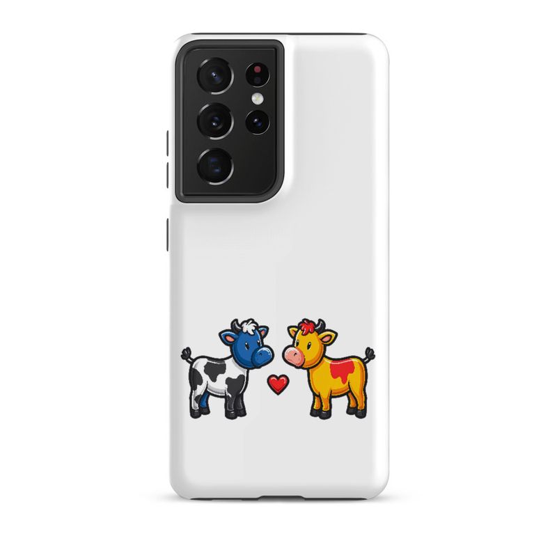 Tough Case for Samsung, Cattle, bull and cow in love, both colourful, zbyzzs