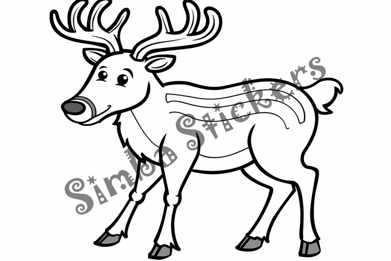Colouring pages, bundle of elks, 25 images