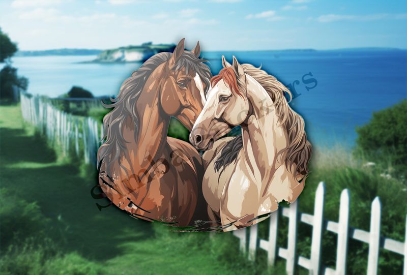 Horses nose-to-nose, jbgjpy