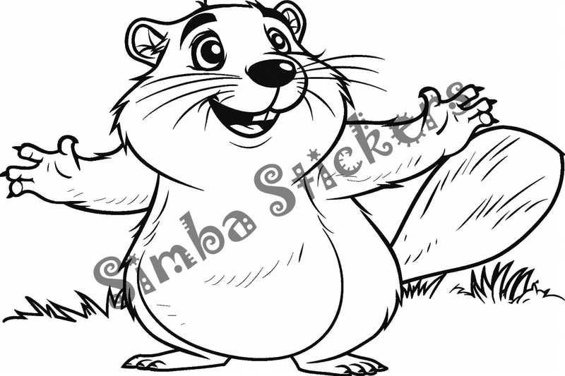 Colouring pages, bundle of groundhogs, 50 images