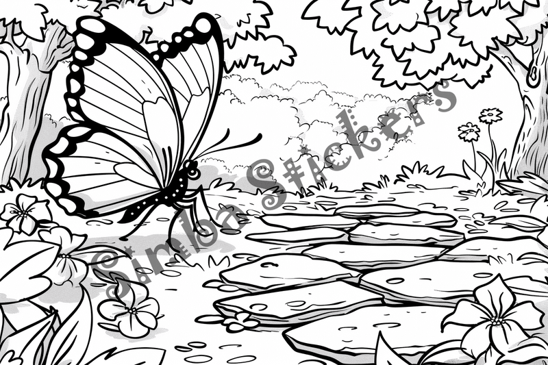 Colouring pages, bundle of butterflies, 50 images 2