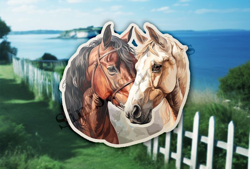 Horses nose-to-nose