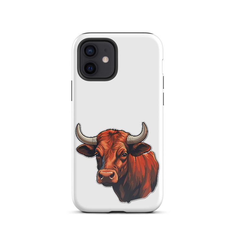 Tough Case for iPhone, Bull face, partial side view, bpor80