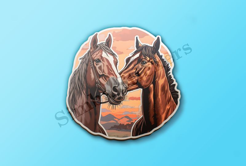 Horses nose-to-nose