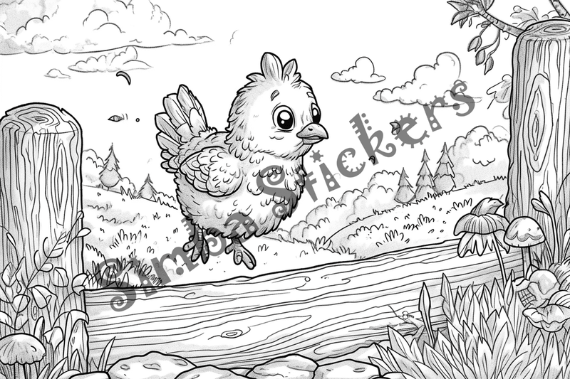 Colouring pages, bundle of chicken, 10 images
