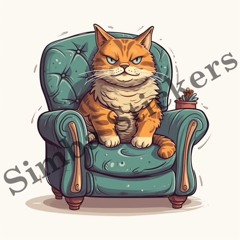 Cats in armchair, image set, 10 images
