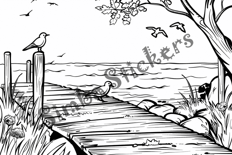 Colouring pages, bundle of seagulls 3, 25 images