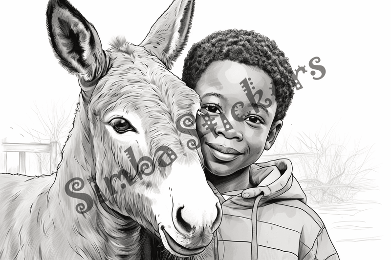 Colouring pages, bundle of mules, 25 images