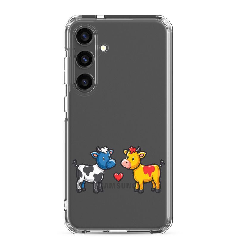 Clear Case for Samsung, Cattle, bull and cow in love, both colourful, zbyzzs