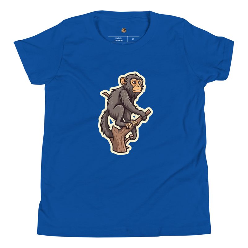 Youth T-shirt, Baboon on a tree, looking sad 