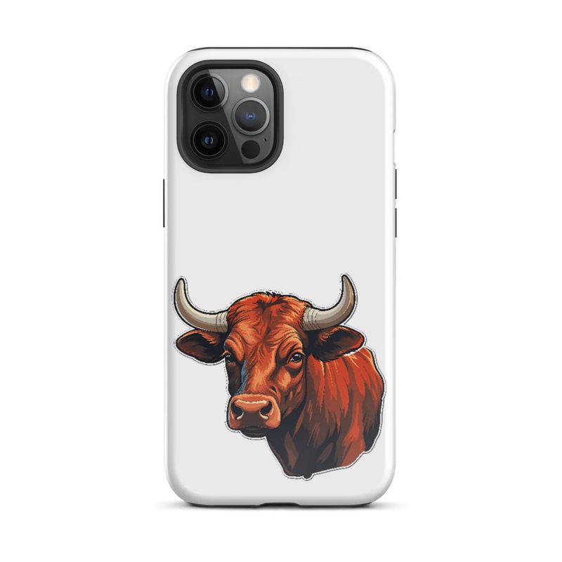 Tough Case for iPhone, Bull face, partial side view, bpor80