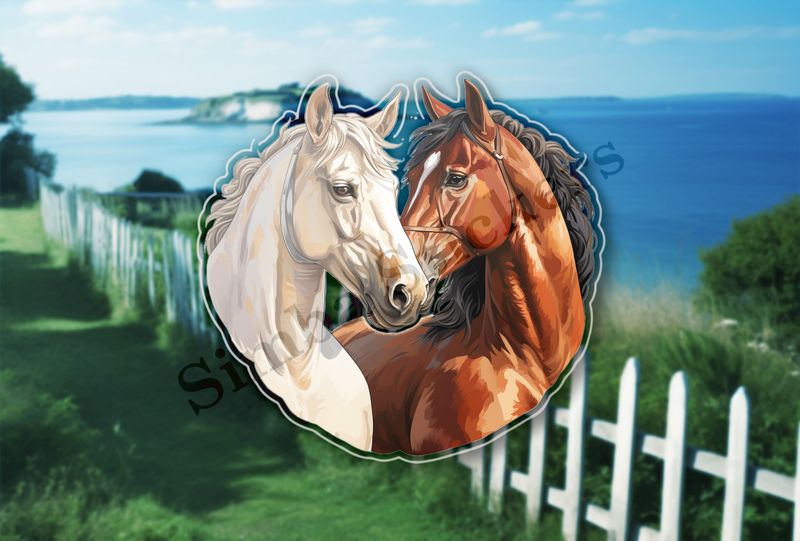 Horses nose-to-nose
