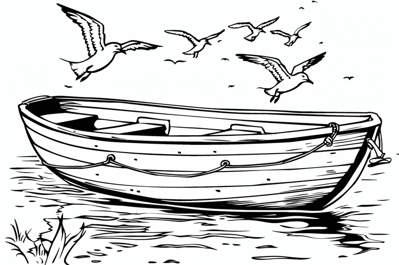 Colouring pages, bundle of seagulls 2, 25 images