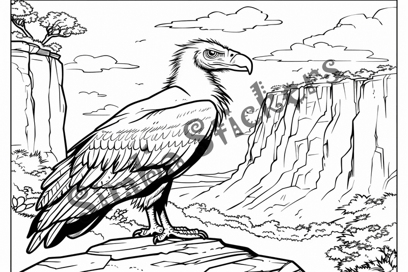 Colouring pages, bundle of vultures, 50 images, kqxcna
