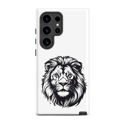 Tough Case for Samsung, Majestic lion face, outline art, afrjkv 