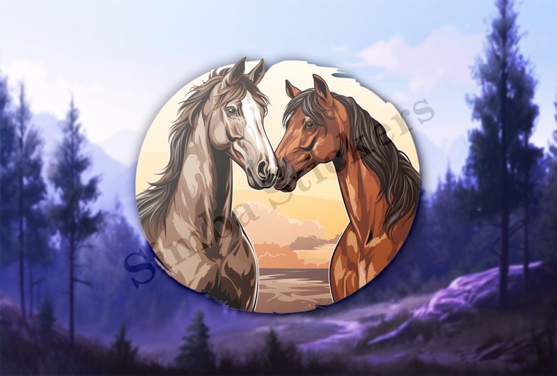 Horses nose-to-nose