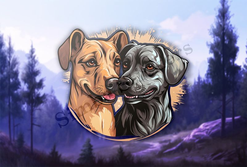 Dogs nose-to-nose