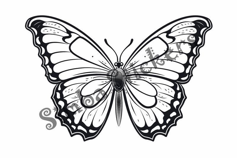 Colouring pages, bundle of single butterflies, 10 images