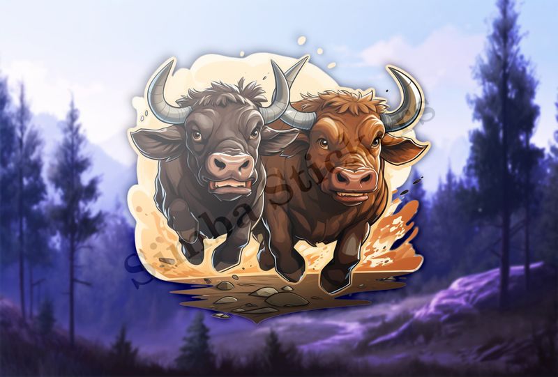 Bulls charging