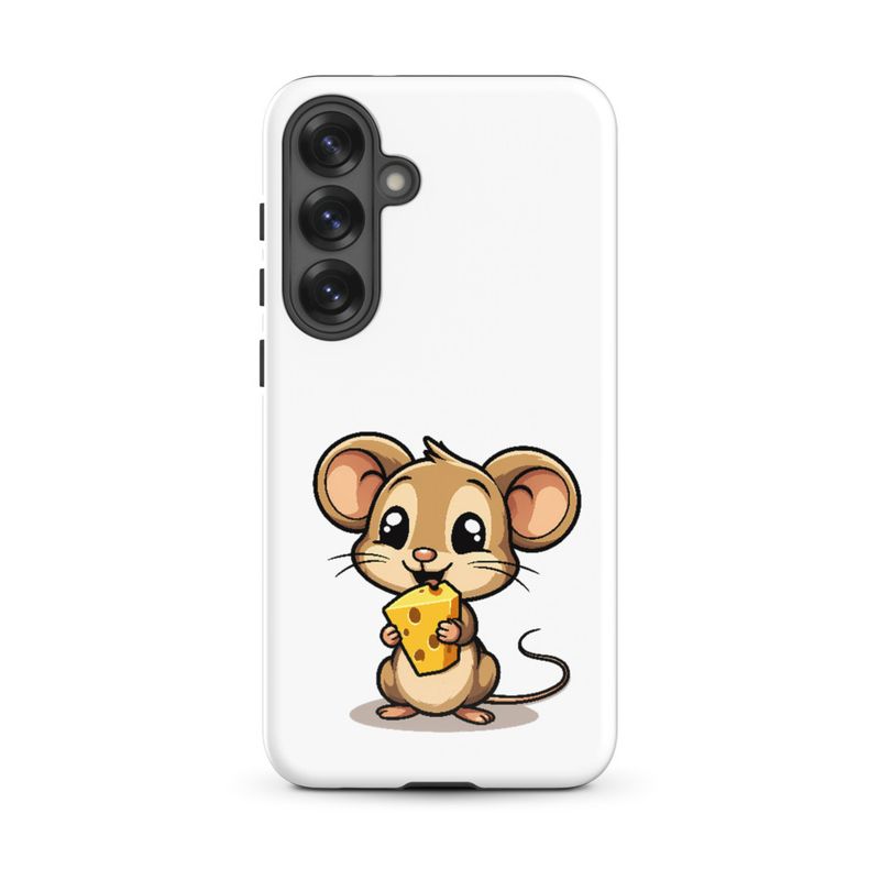 Tough Case for Samsung, Small Mouse happily licking large chunk of cheese, pqapy6
