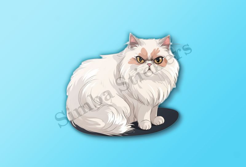 White Persian cat 