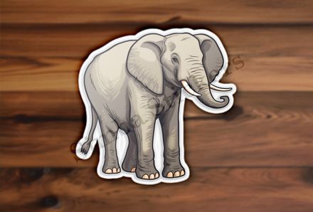 Elephant with partial side view